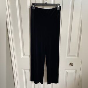 Alex Evenings Black Velvet Wide Leg Pants